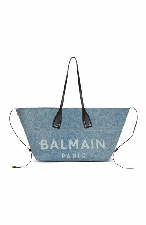 Track Denim Tote Bag