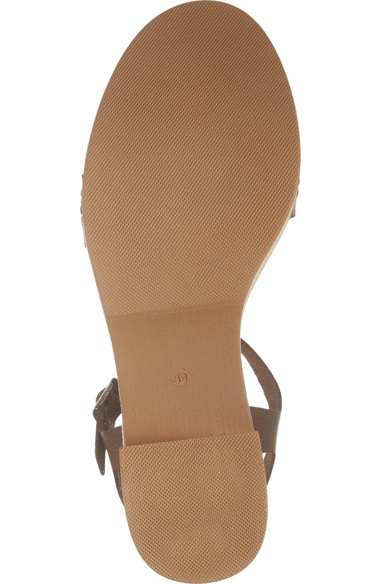 Cordani Markelle Espadrille Ankle Strap Platform Sandal, Alternate, color, Brown Leather