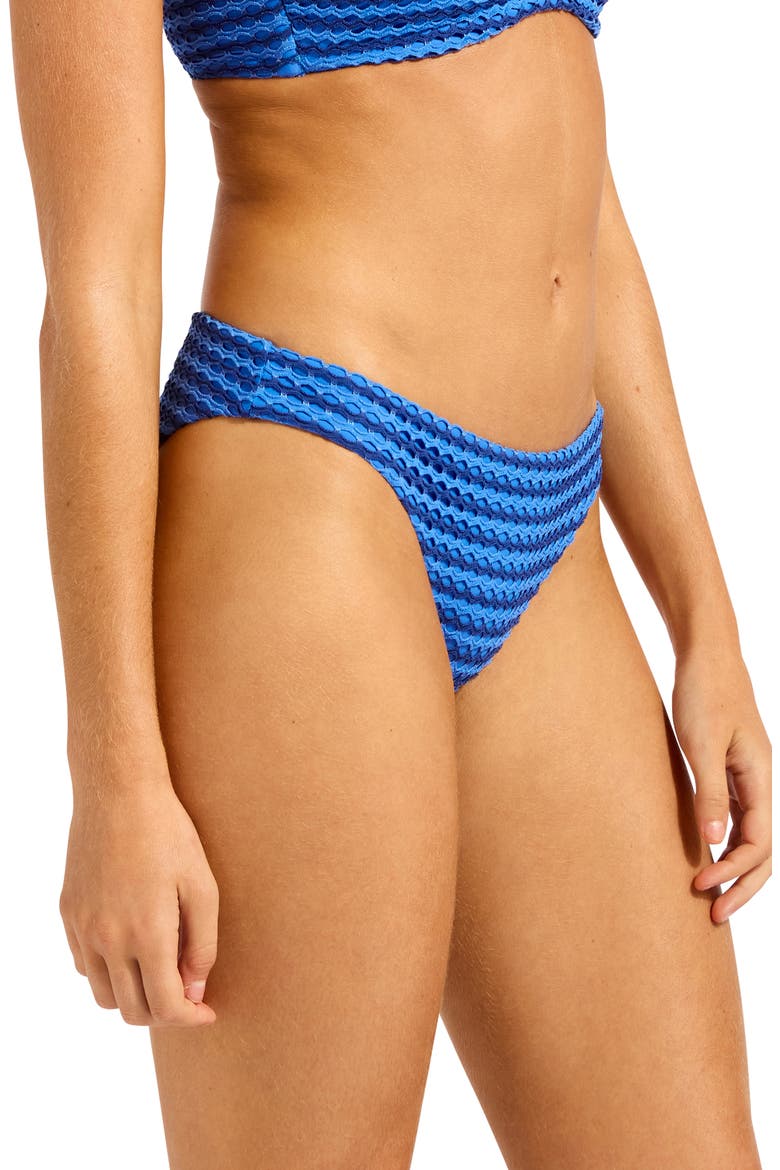 Stripe Bikini Bottoms, Alternate, color, SAPPHIRE