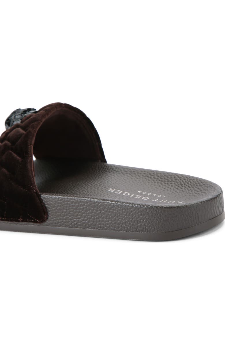 Kurt Geiger London Meena Eagle Head Slide Sandal, Alternate, color, Dark Brown