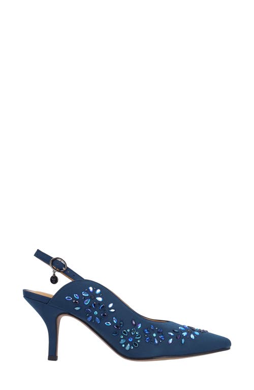 J. Reneé Solara Pointed Toe Slingback Pump In Navy