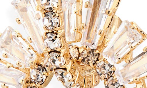 Tasha Cz Dangle Hoop Earrings In Gold