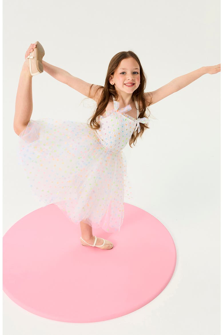 Kids' Wishes Tulle Dress, Alternate, color, CREAM