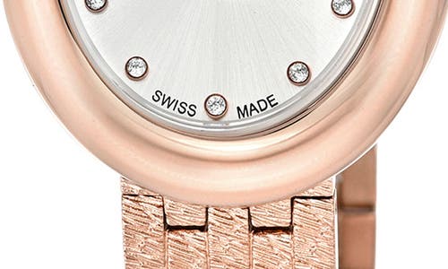 Porsamo Bleu Angelica Oval Diamond Bracelet Watch, 30mm X 35mm