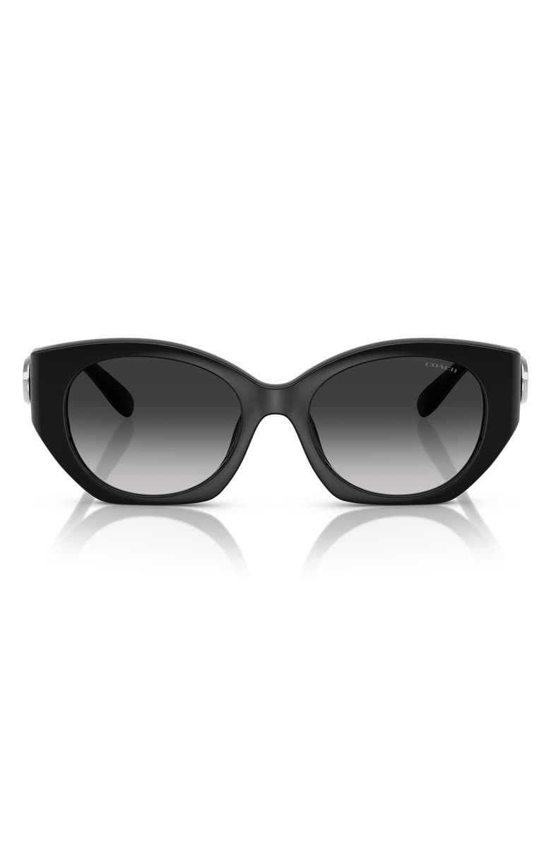 COACH 52mm Gradient Oval Sunglasses, Alternate, color,