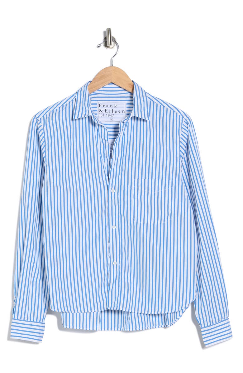 Frank & Eileen Cotton Button-Up Shirt, Main, color, Classic Blue White Stripe
