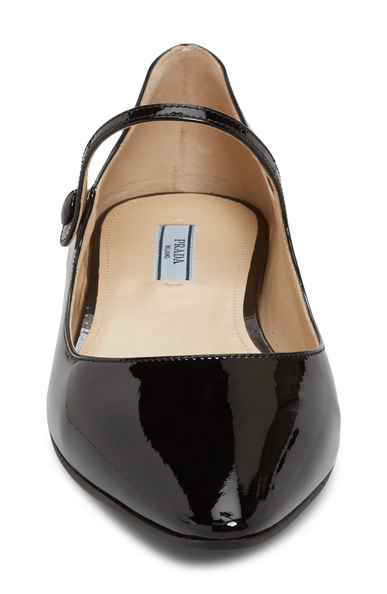 Prada Pointy Toe Mary Jane Flat, Alternate, color, 