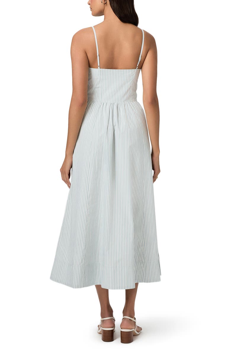 PAIGE Natalee Stripe Sleeveless Midi Dress, Alternate, color, Surf/White