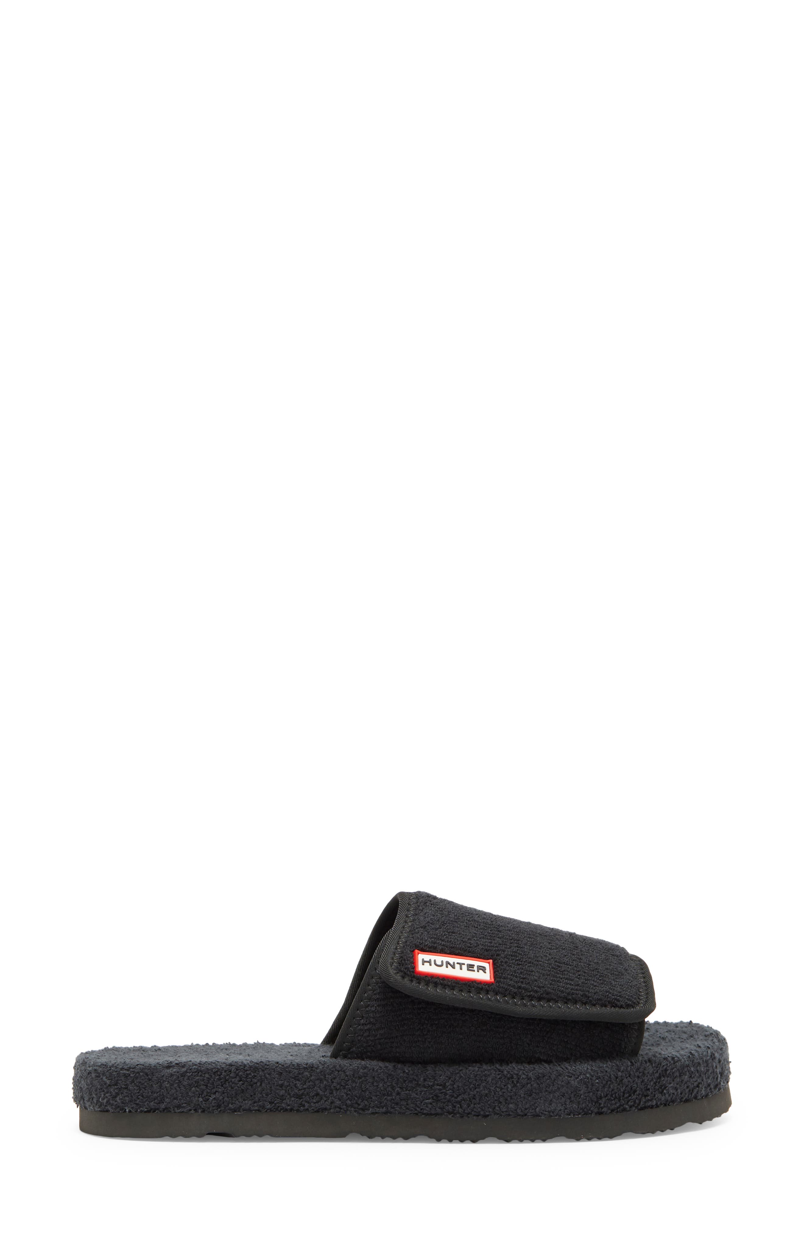 Hunter Terry Toweling Beach Slide Sandal, Alternate, color, 