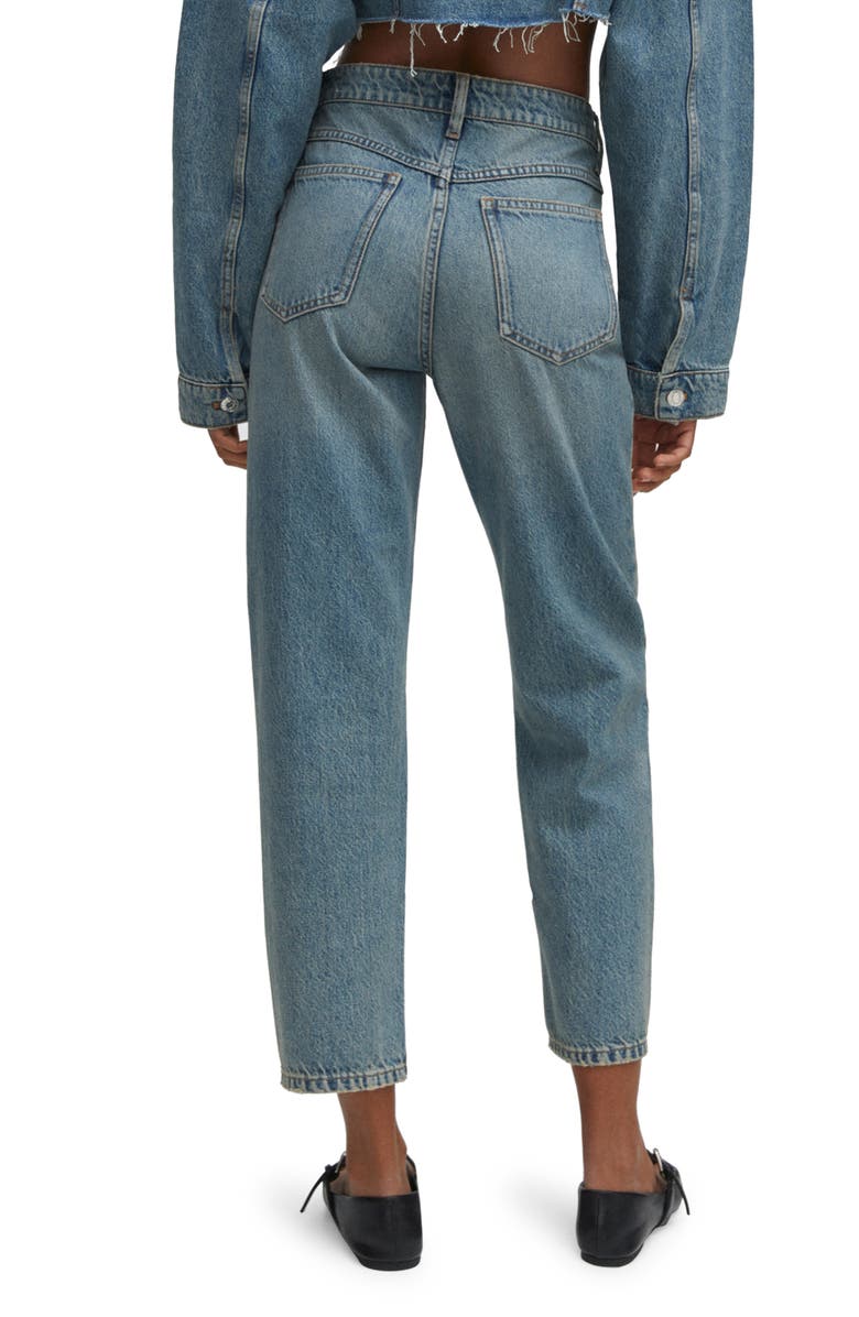 MANGO High Waist Ankle Mom Jeans, Alternate, color,