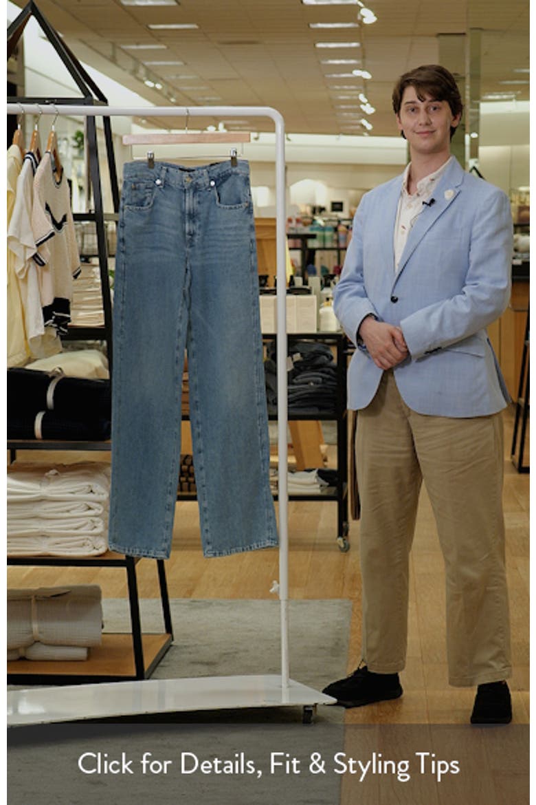 Stovepipe Straight Leg Cotton & Linen Jeans video