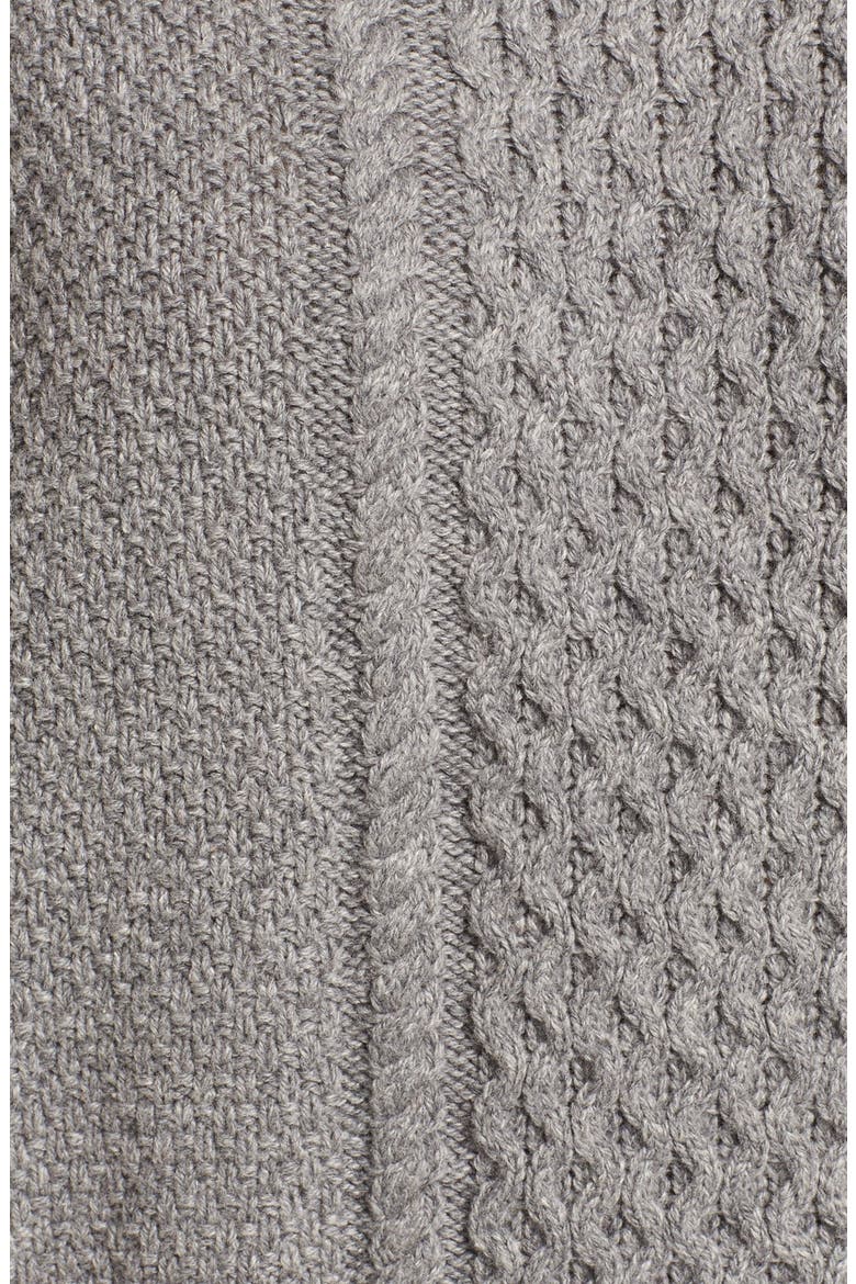 Cable Knit Dolman Sweater, Alternate, color, GREY CLOUDY HEATHER