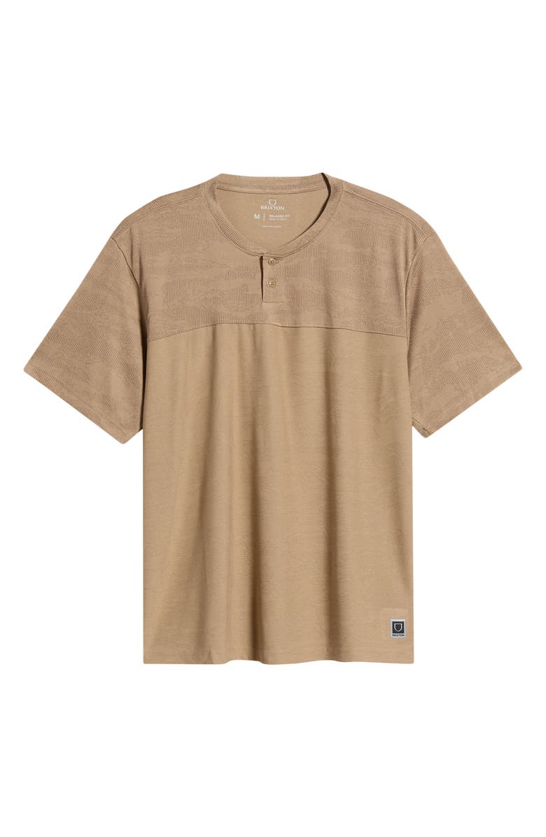 Brixton Journey Tiger Camo Short Sleeve Henley, Alternate, color, Desert Tiger Camo
