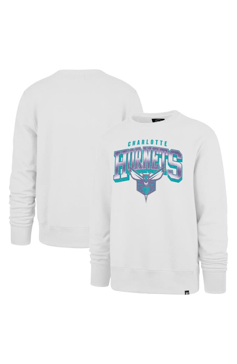 '47 Men's '47 White Charlotte Hornets Spotlight Headline Pullover Sweatshirt, Alternate, color, White