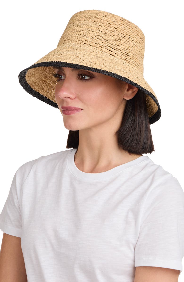 Vince Raffia Stripe Trim Bucket Hat | Nordstromrack display picture 2