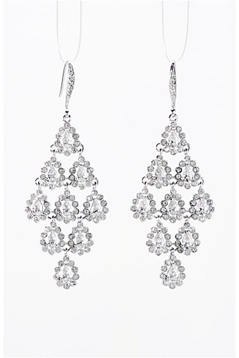 Tiered Chandelier Earrings, Alternate, color, HEMATITE