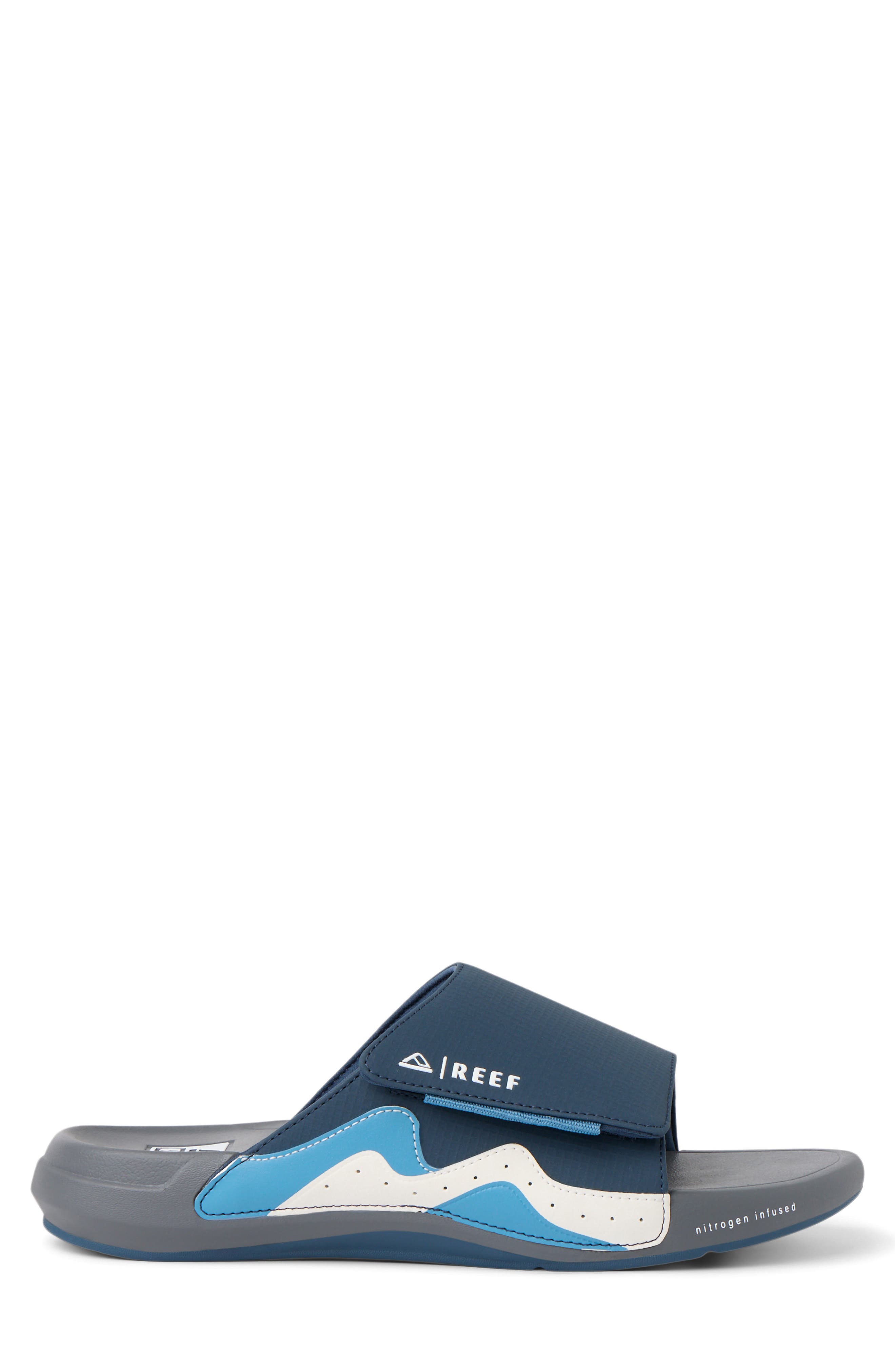 Reef Swell Cruiser Slide Sandal, Alternate, color, Navy/ Grey/ White