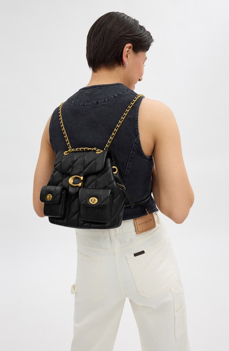 COACH Tabby Quilted Leather Backpack, Alternate, color,