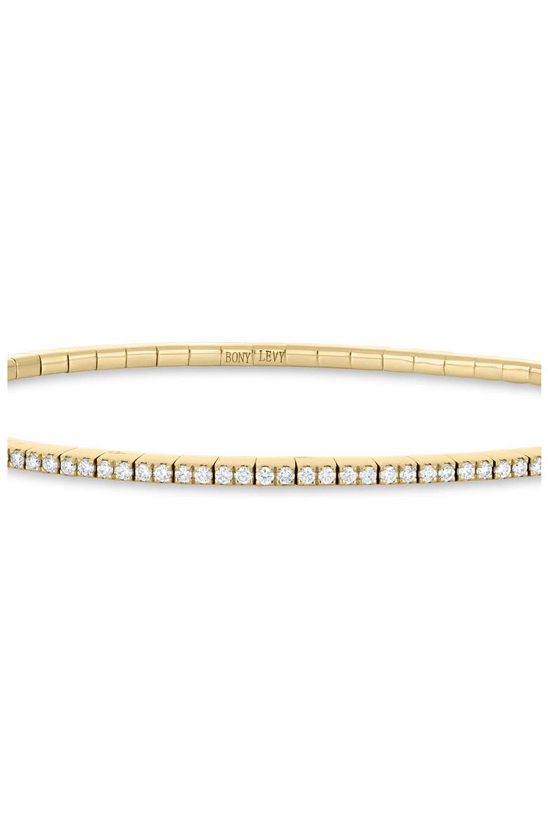 18K Gold Bardot Diamond Stretch Bracelet, Alternate, color, 18K YELLOW GOLD/ DIAMOND