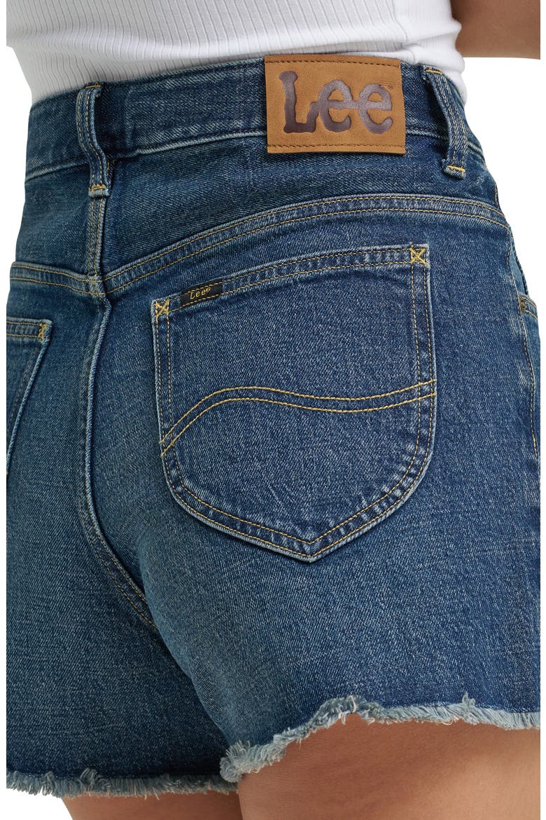 Denim Cutoff Shorts, Alternate, color, MID COOLDOWN