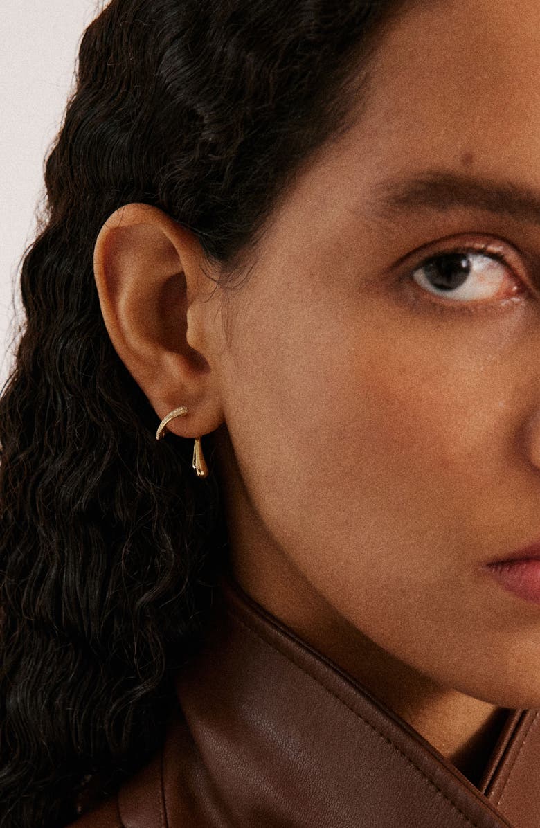 Kloto Little Moment Diamond Ear Jackets, Alternate, color, Gold