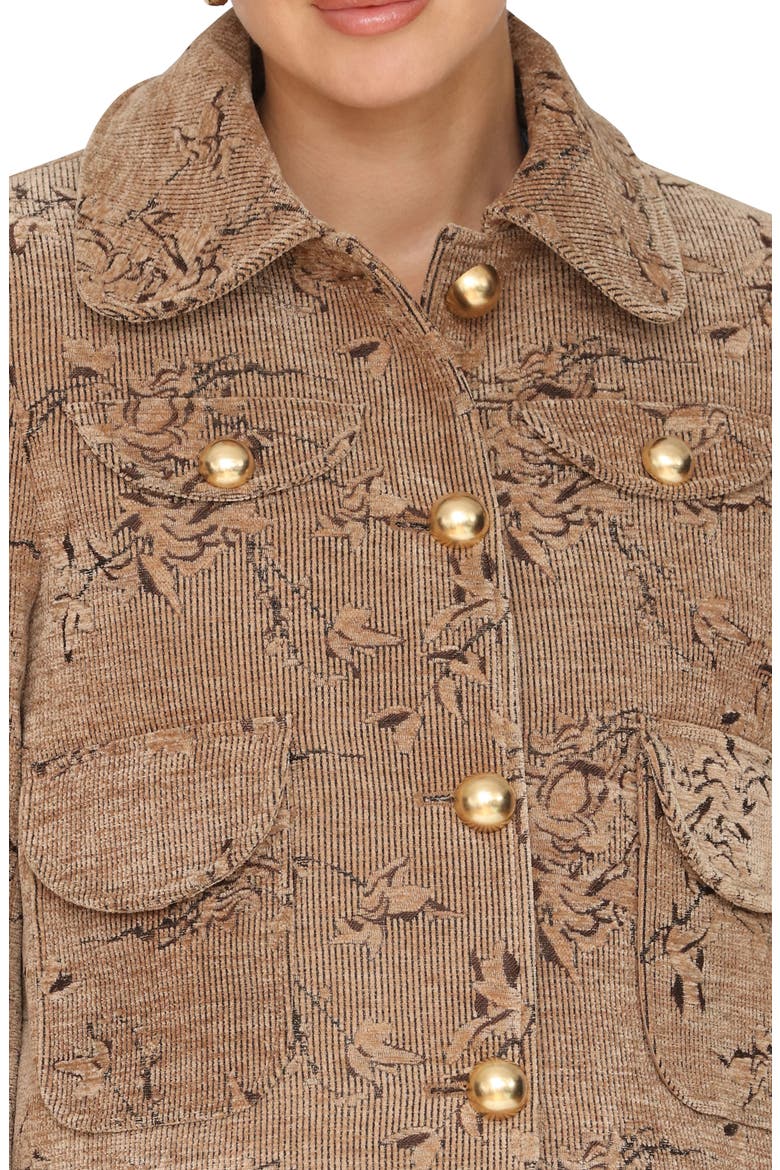 Crop Corduroy Jacket, Alternate, color, FAWN