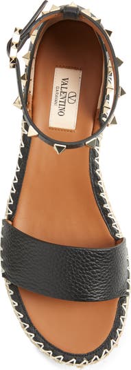 Valentino Garavani Rockstud Espadrille Platform Wedge Sandal Valentino Garavani Rockstud Espadrille Platform Wedge Sandal