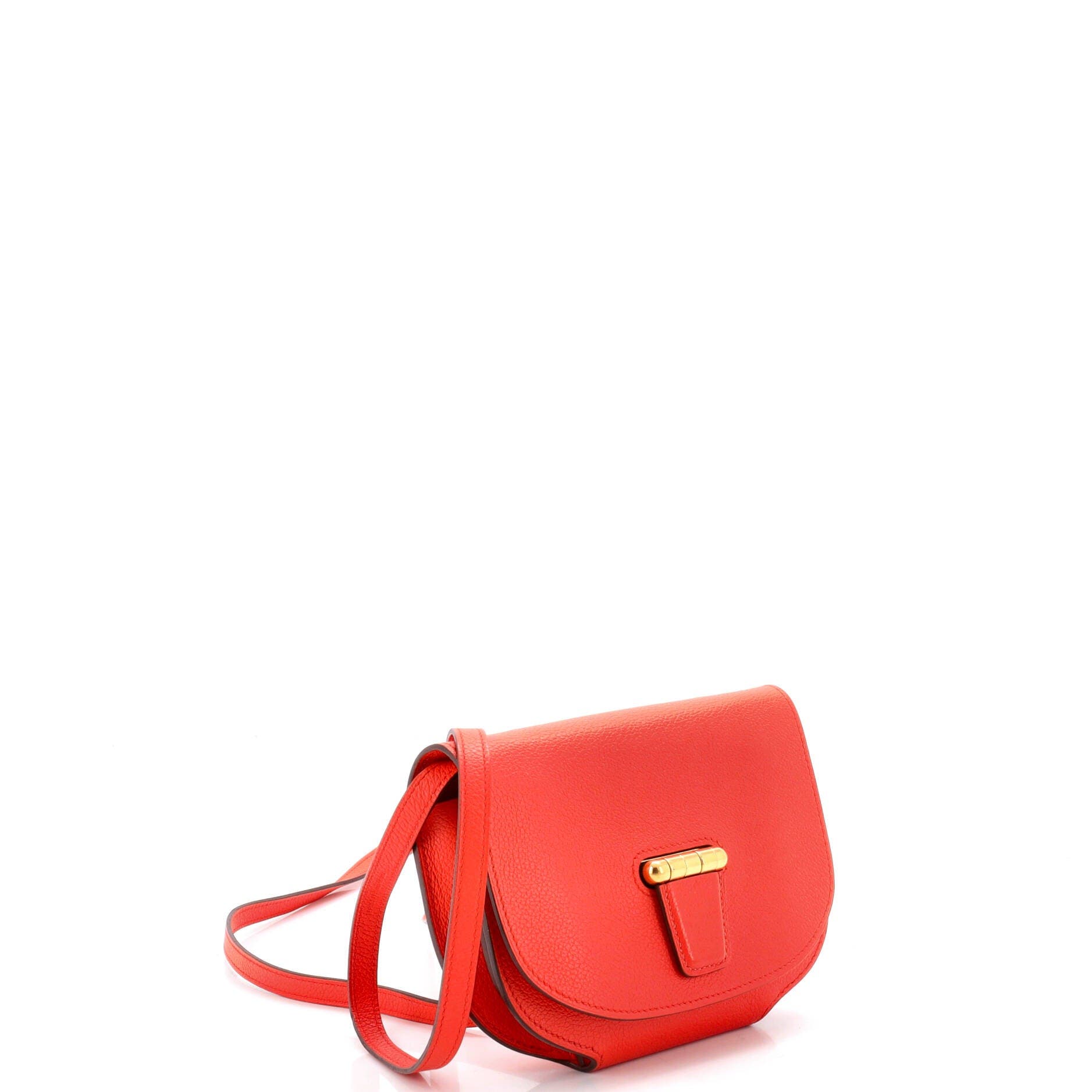 Pre-Owned Hermes Convoyeur Crossbody Bag Evercolor Mini, Alternate, color, Orange Poppy
