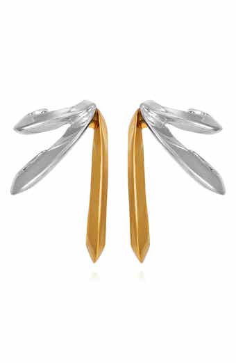 Two-Tone Hoop Earrings