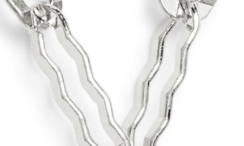 Nordstrom Hammered Paper Clip Chain Y-necklace In Metallic