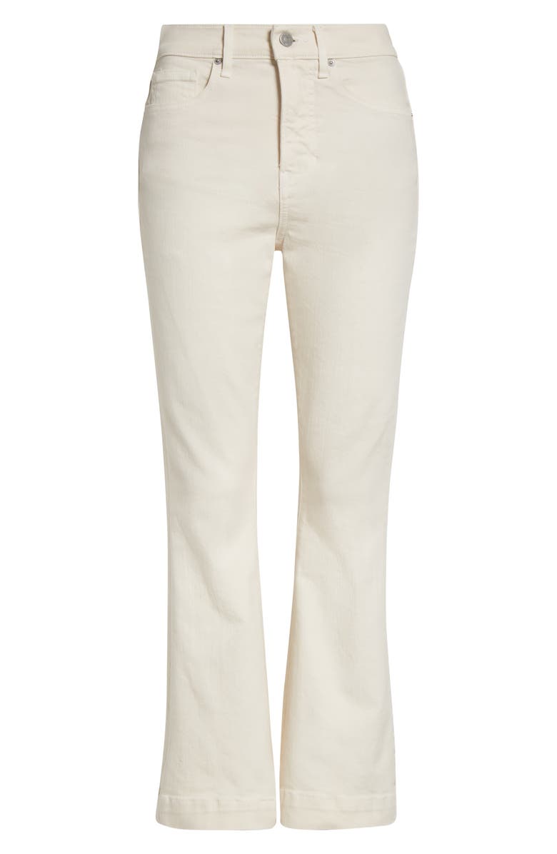 Veronica Beard Carson High Waist Flare Ankle Jeans, Alternate, color, Ecru