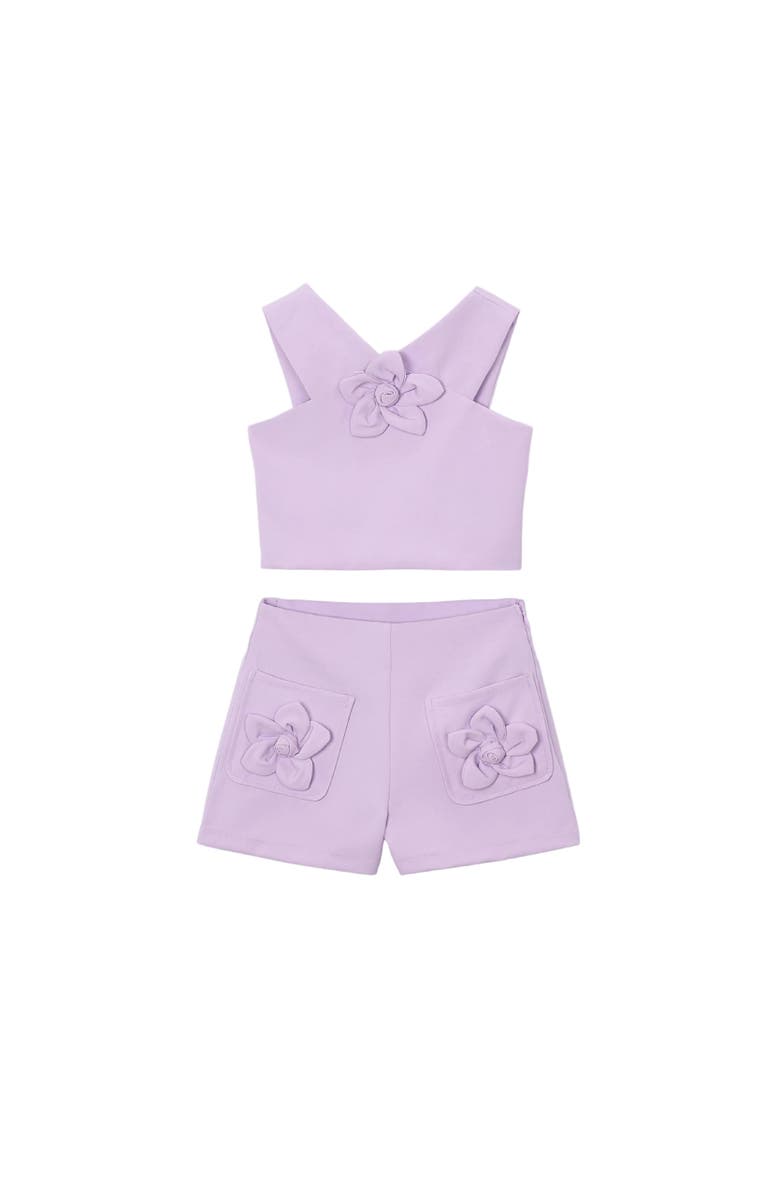 Mayoral Floral Two-Piece Set, Main, color, Lavender