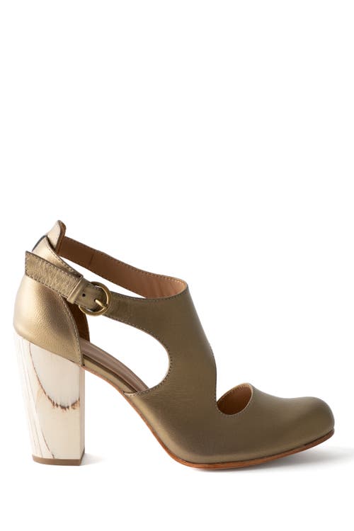 Fortress Luna Naya Asymmetric Cutout Pump In Gold
