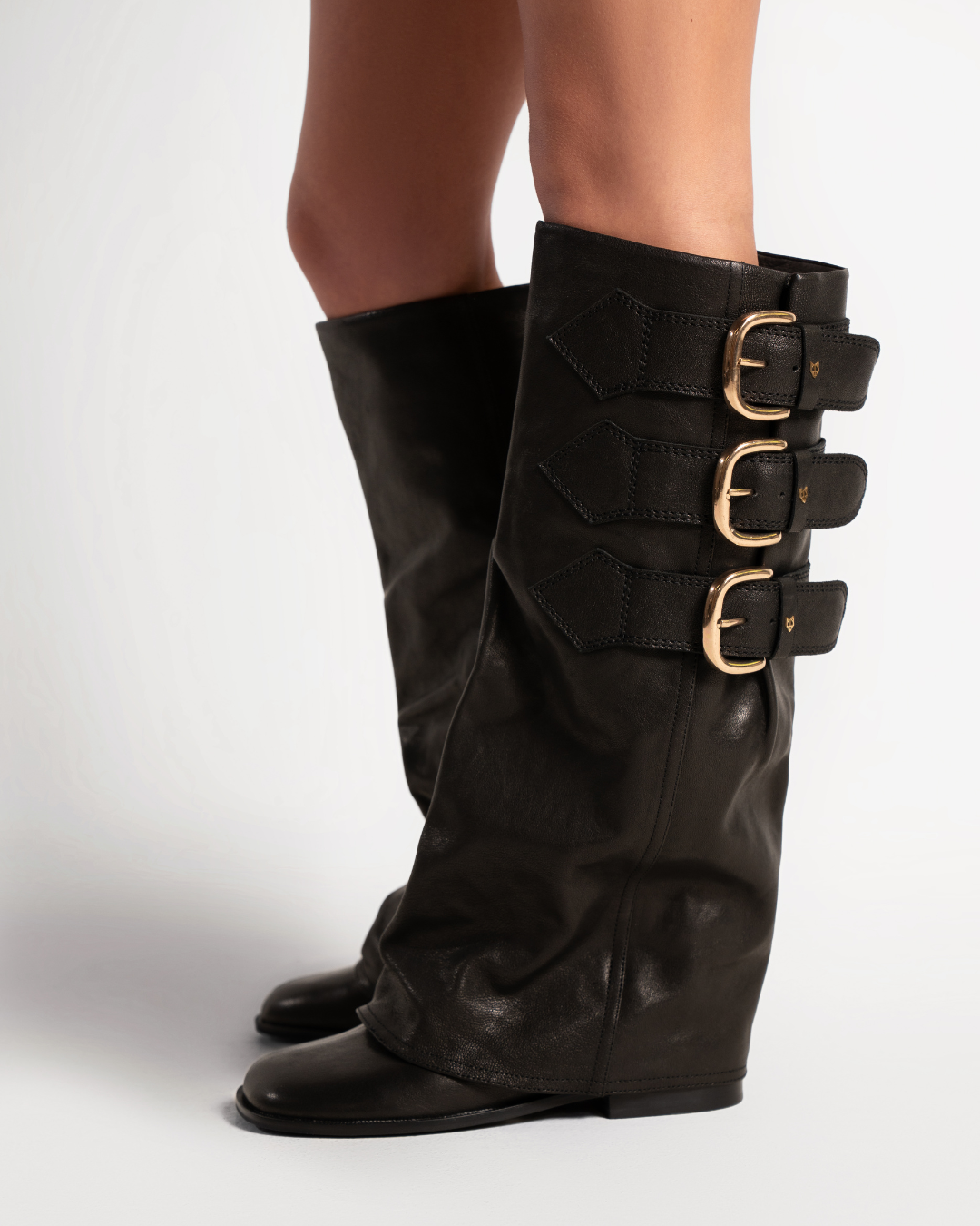 Naked Wolfe Anchor Leather Boot, Main, color, Black