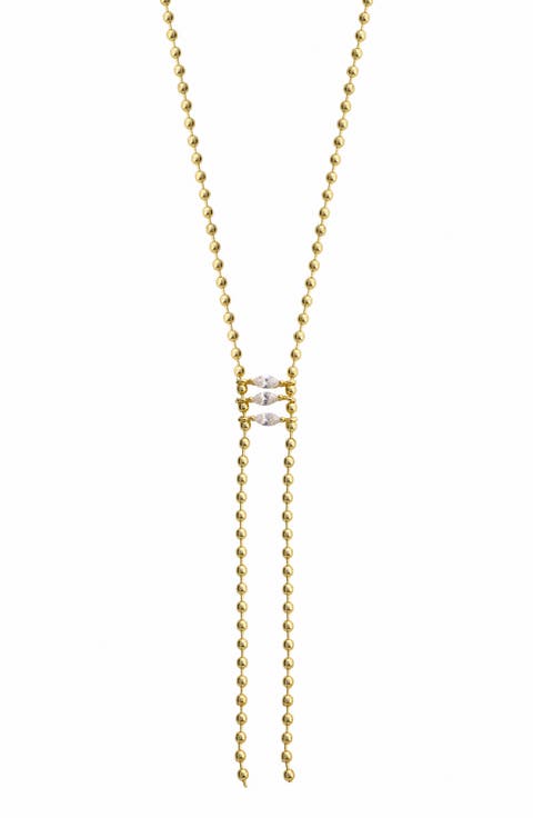 Cubic Zirconia Y-Necklace
