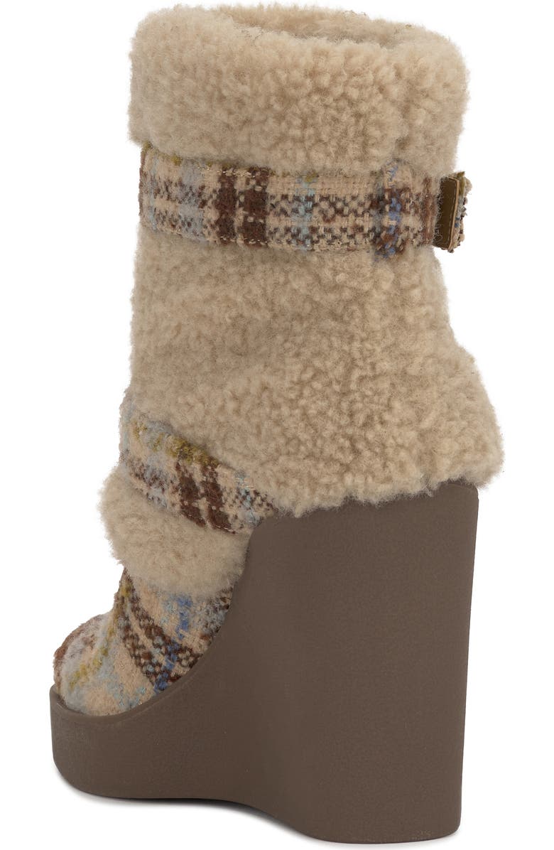 Jessica Simpson Meztyn Faux Shearling Wedge Boot, Alternate, color, Brown 02