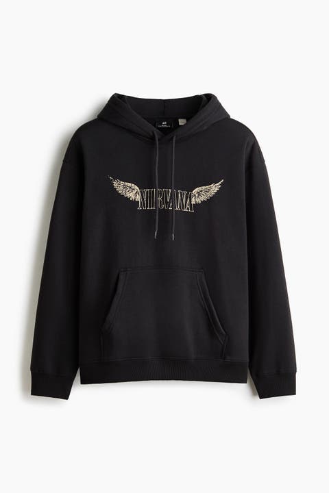 Loose Fit Printed Hoodie