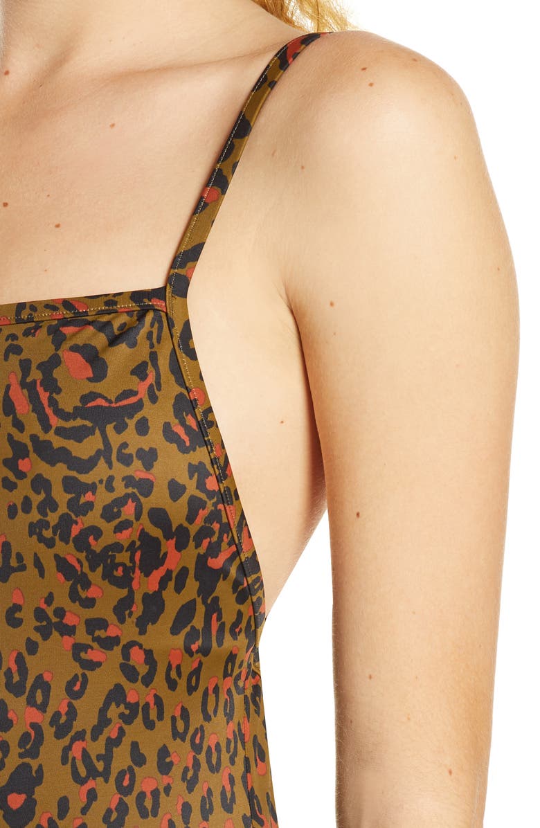 Madewell Second Wave Jungle Cat One-Piece Swimsuit, Alternate, color,