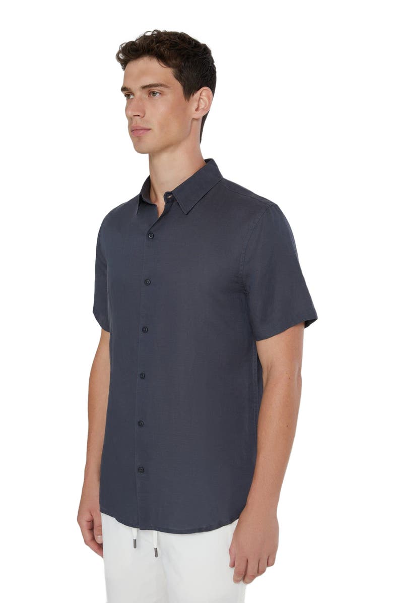Onia Jack Air Linen Shirt, Alternate, color, Gunmetal