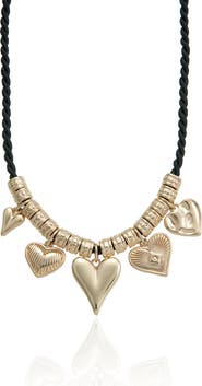 Ettika Heart Cord Pendant Necklace