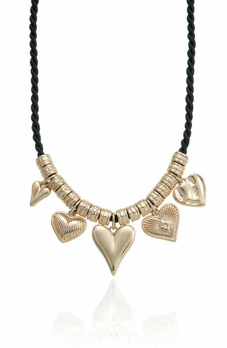 Heart Cord Pendant Necklace