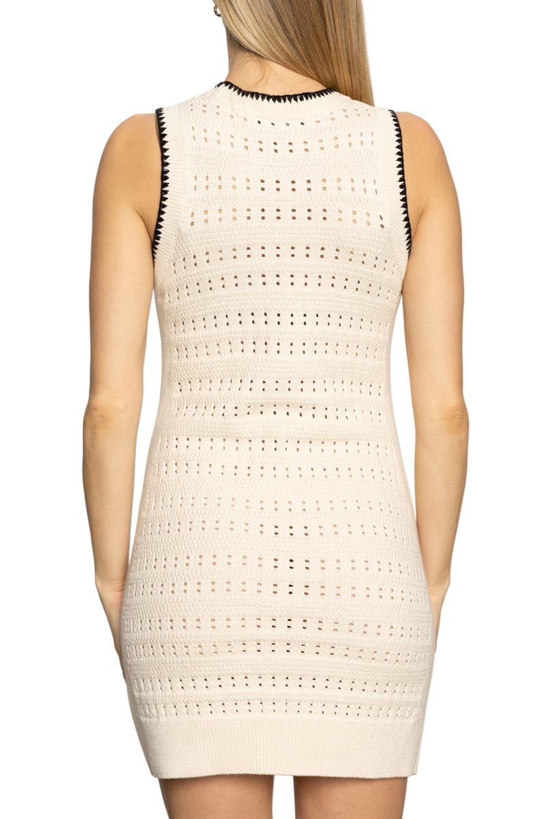 Sanctuary Free Spirit Open Stitch Minidress, Alternate, color, Light Oat