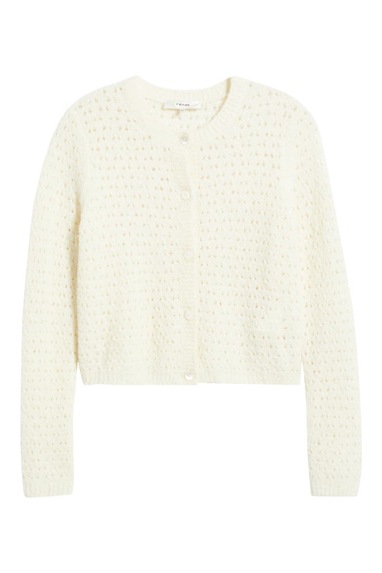The Chenille Open Stitch Cardigan, Alternate, color, CREAM