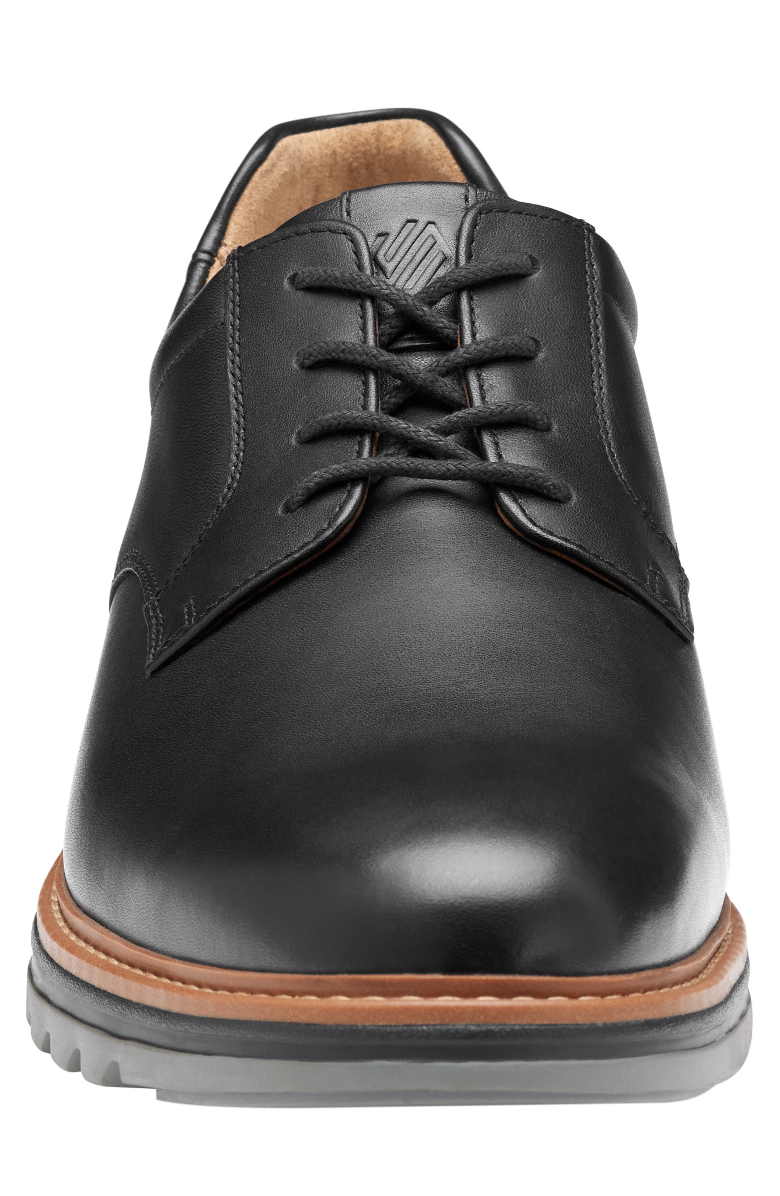 Johnston & Murphy Braxton Plain Toe Derby, Alternate, color, Black Full Grain