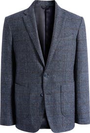 Rodd & Gunn Selwyn Island Grey Windowpane Check Wool & Cotton Blend Sport Coat