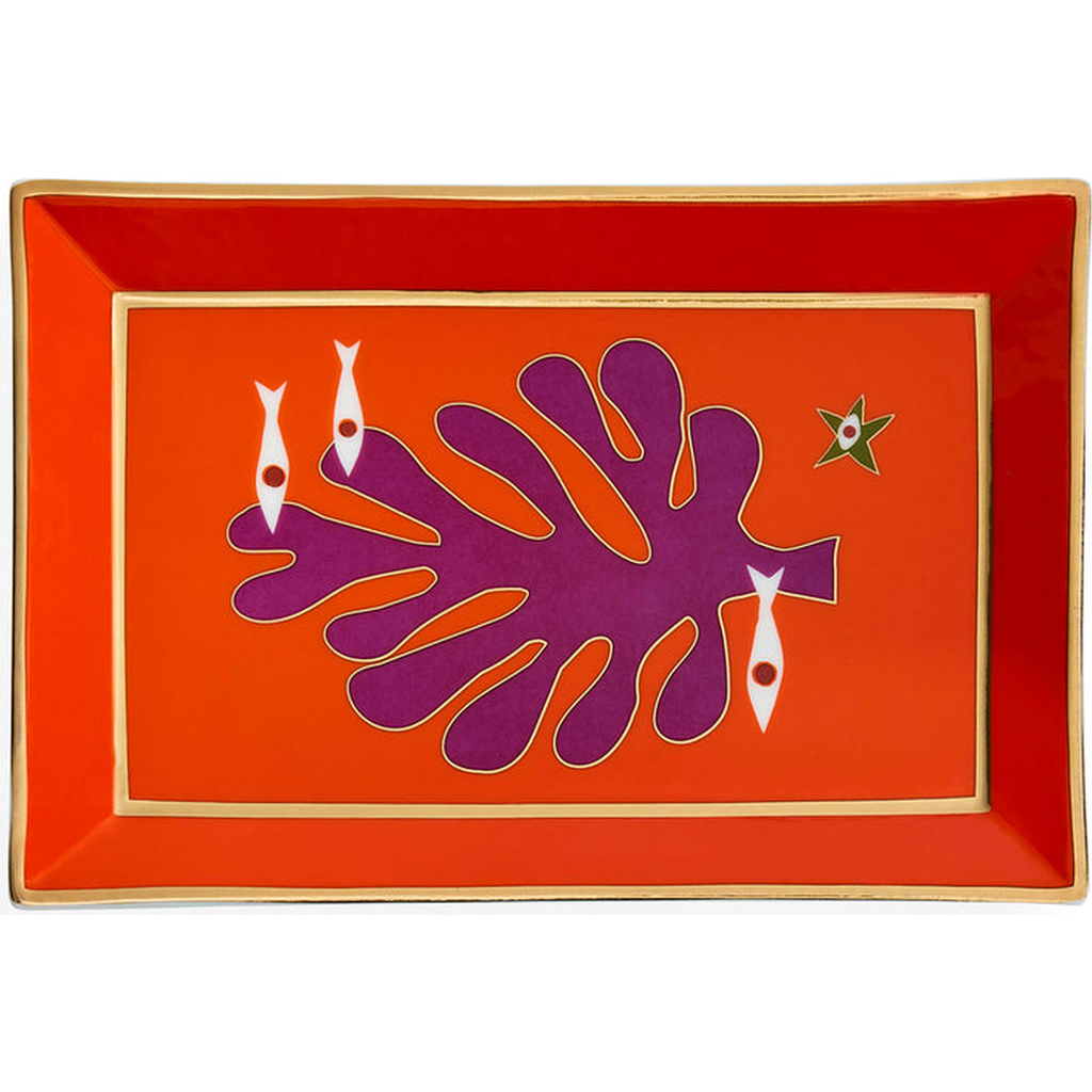 Jonathan Adler Playa Rectangle Tray In Multi