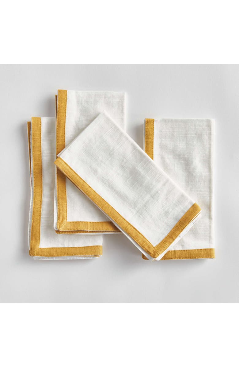 Napa Home & Garden Connor Dinner Napkins Set Of 4, Alternate, color, Yellow