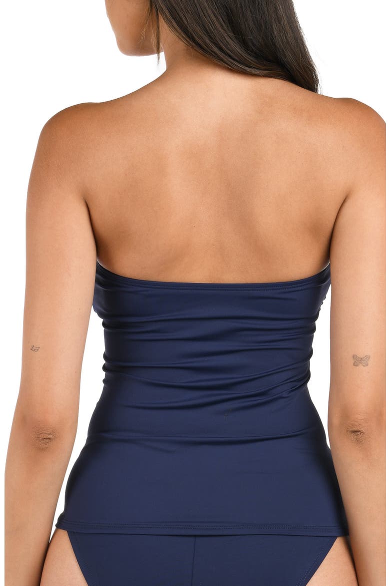 Island Goddess Twist Bandeau Bikini Top, Alternate, color, INDIGO