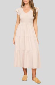 Blu Pepper Smocked Maxi Dress