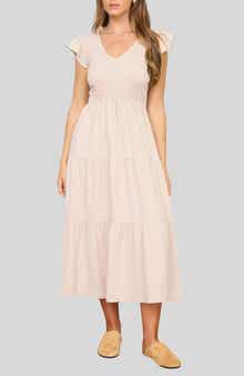 Blu Pepper Smocked Maxi Dress
